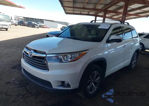 2015 Toyota Highlander Xle V6 from USA, damaged, VIN 5TDKKRFH8FS112135